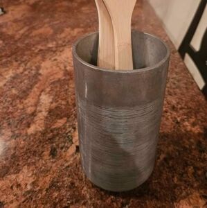 Vintage MCM Style Vera Wang Large Vesta Aluminum Metal Vase